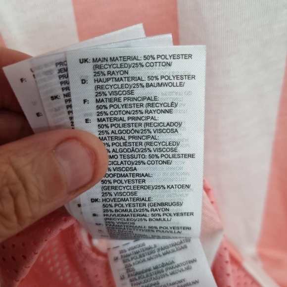 Adidas pink/white spellout t shirt Size xs uk 4/6Mesh sleevesBNWT - Picture 3 of 4